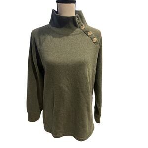 ⭐️ Women’s J.Crew Olive Green Cozy Sweater Size Medium Cabincore Gorpcore